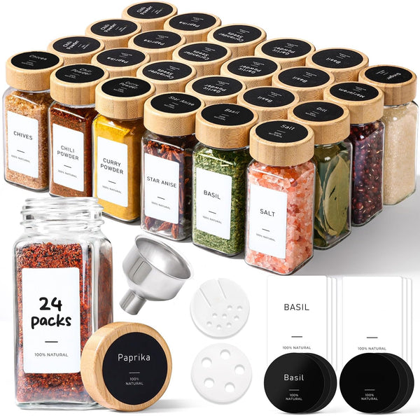 Bamboo Spice Jar Set